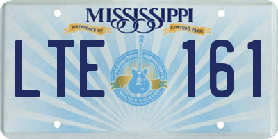 MS license plate LTE161