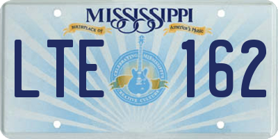 MS license plate LTE162