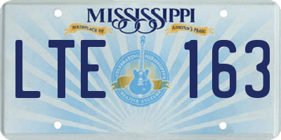 MS license plate LTE163