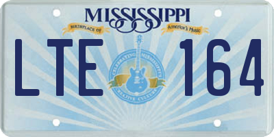MS license plate LTE164