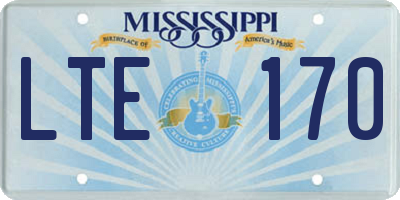 MS license plate LTE170