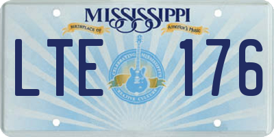 MS license plate LTE176
