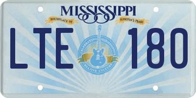 MS license plate LTE180