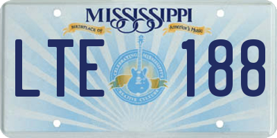 MS license plate LTE188