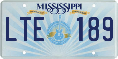 MS license plate LTE189