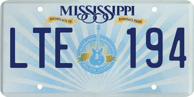 MS license plate LTE194