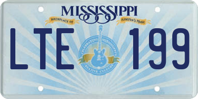 MS license plate LTE199