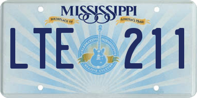 MS license plate LTE211