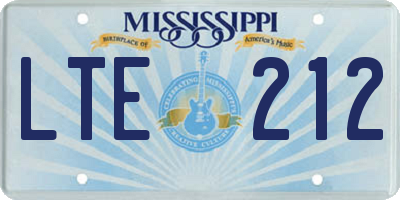 MS license plate LTE212