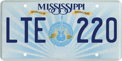 MS license plate LTE220