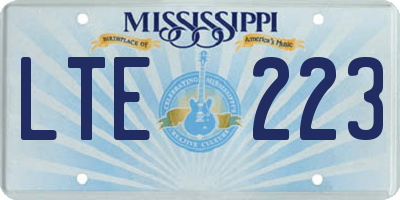 MS license plate LTE223