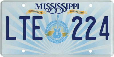 MS license plate LTE224