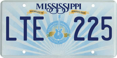 MS license plate LTE225