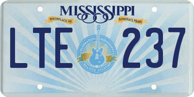 MS license plate LTE237