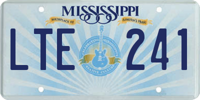 MS license plate LTE241