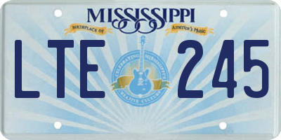 MS license plate LTE245