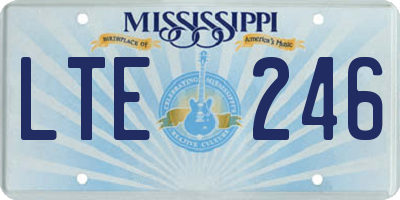 MS license plate LTE246