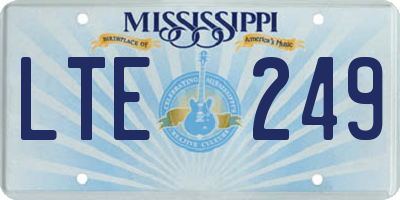 MS license plate LTE249