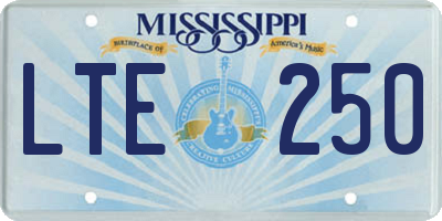 MS license plate LTE250