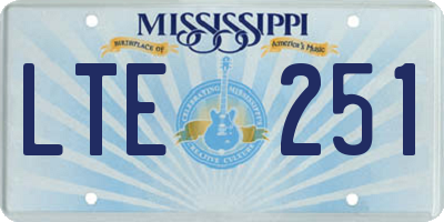 MS license plate LTE251