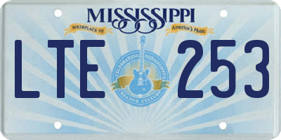 MS license plate LTE253