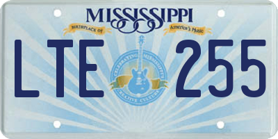 MS license plate LTE255