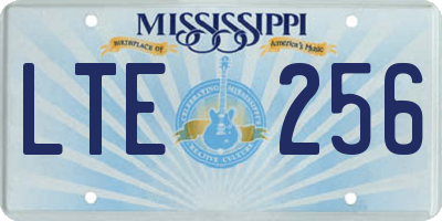 MS license plate LTE256