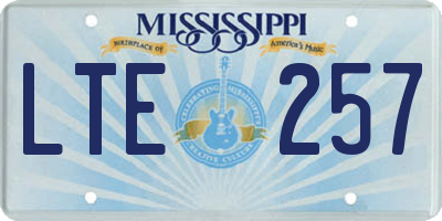 MS license plate LTE257