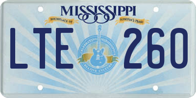 MS license plate LTE260