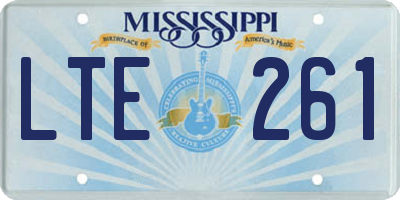 MS license plate LTE261