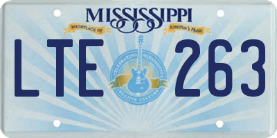 MS license plate LTE263