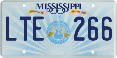 MS license plate LTE266