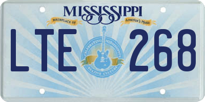 MS license plate LTE268