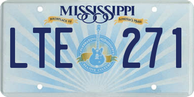 MS license plate LTE271