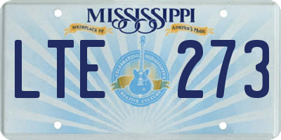 MS license plate LTE273