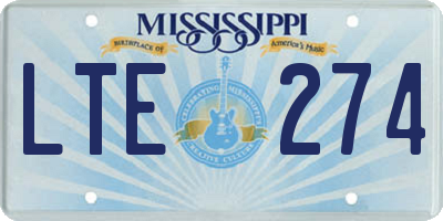 MS license plate LTE274