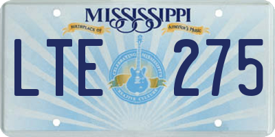 MS license plate LTE275