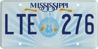 MS license plate LTE276
