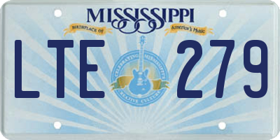 MS license plate LTE279