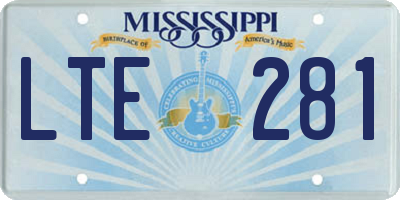 MS license plate LTE281