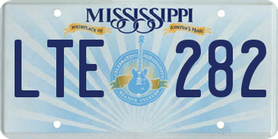 MS license plate LTE282