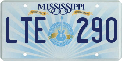 MS license plate LTE290