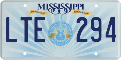 MS license plate LTE294