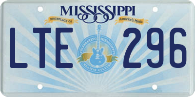 MS license plate LTE296
