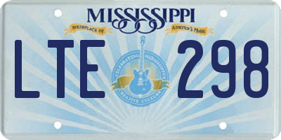 MS license plate LTE298