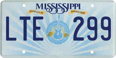 MS license plate LTE299