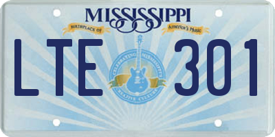 MS license plate LTE301