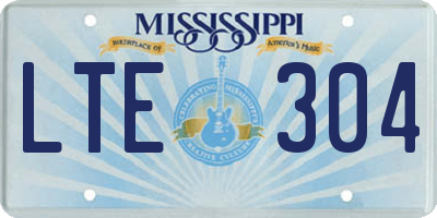 MS license plate LTE304