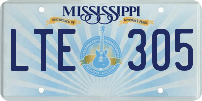 MS license plate LTE305