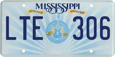 MS license plate LTE306